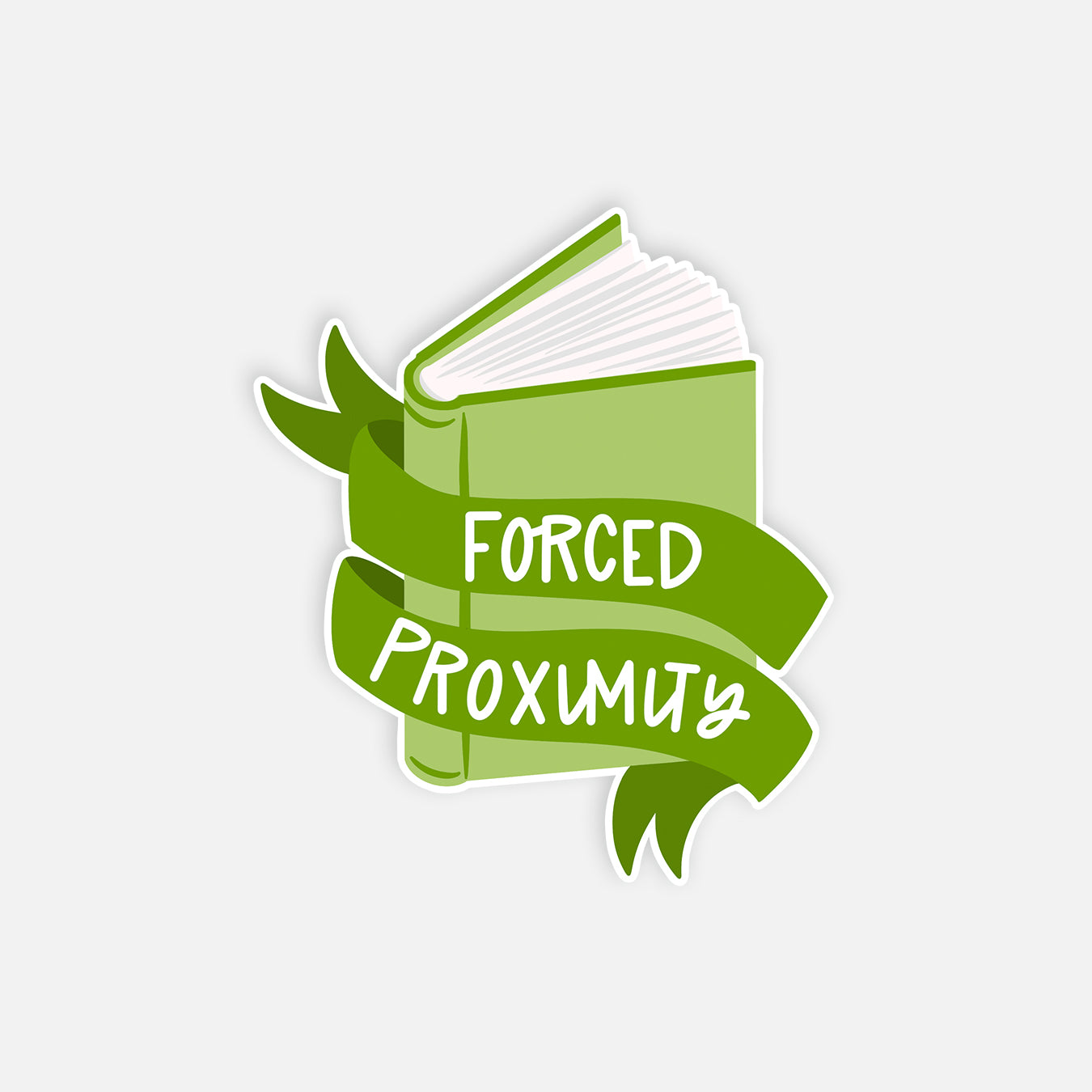 Forced Proximity Romance Trope Book Lover Kindle Sticker