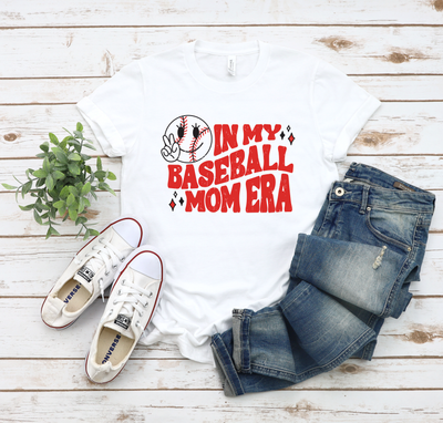 In My Baseball Mom Era Graphic Tee - Ash