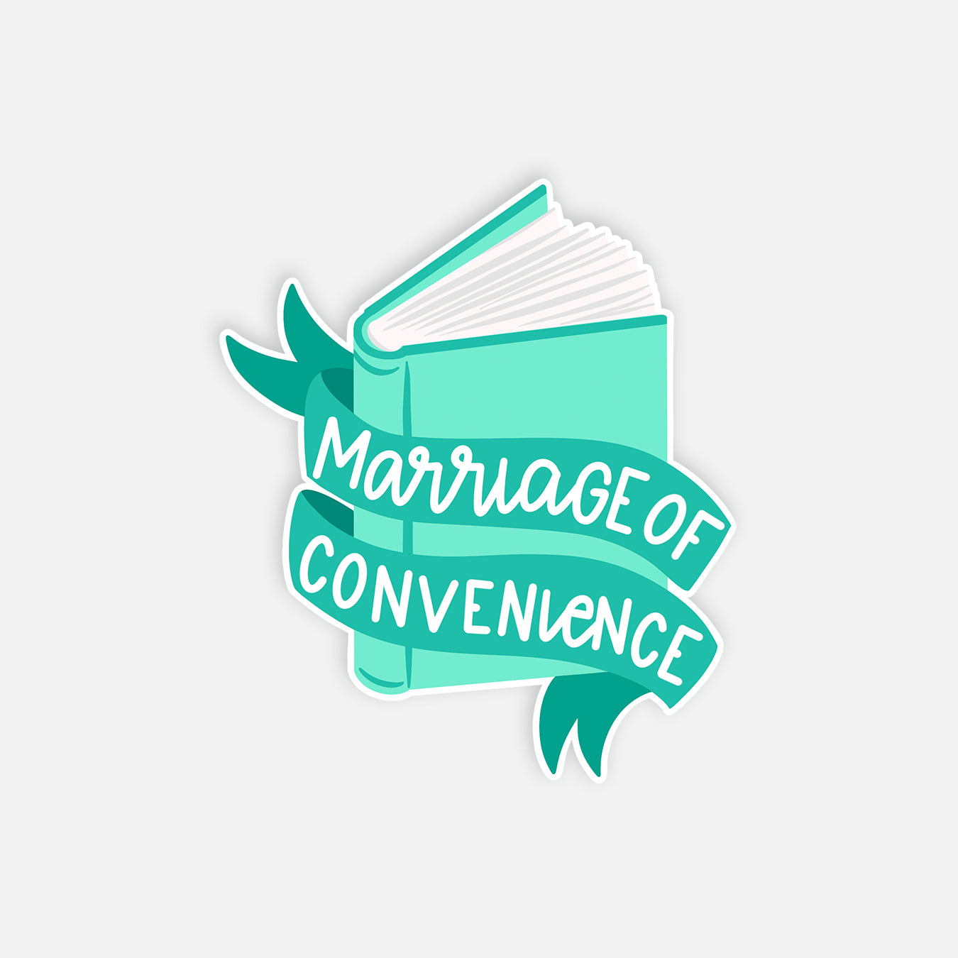 Marriage of Convenience Romance Trope Book Lover Kindle Sticker