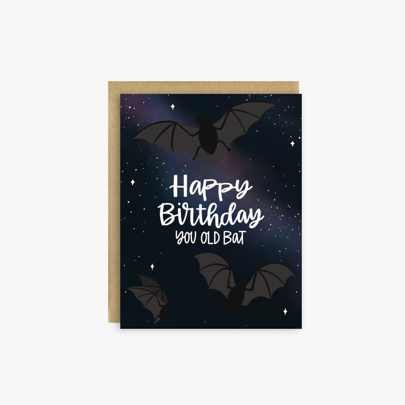 Old Bat Birthday Card, Halloween Birthday Card