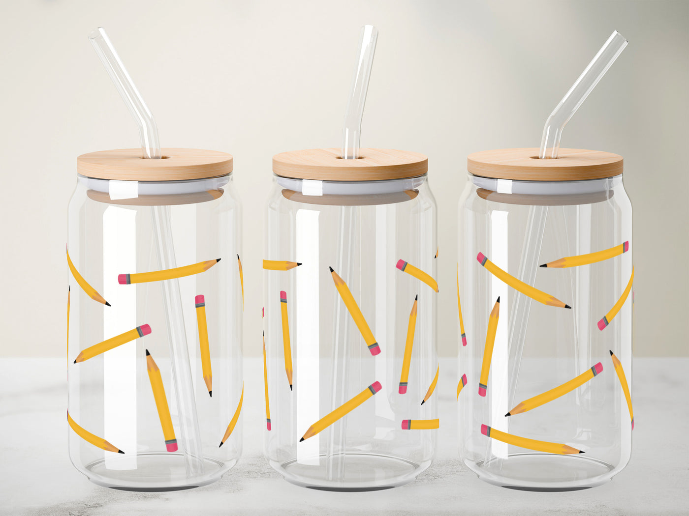 Pencil Glass Can