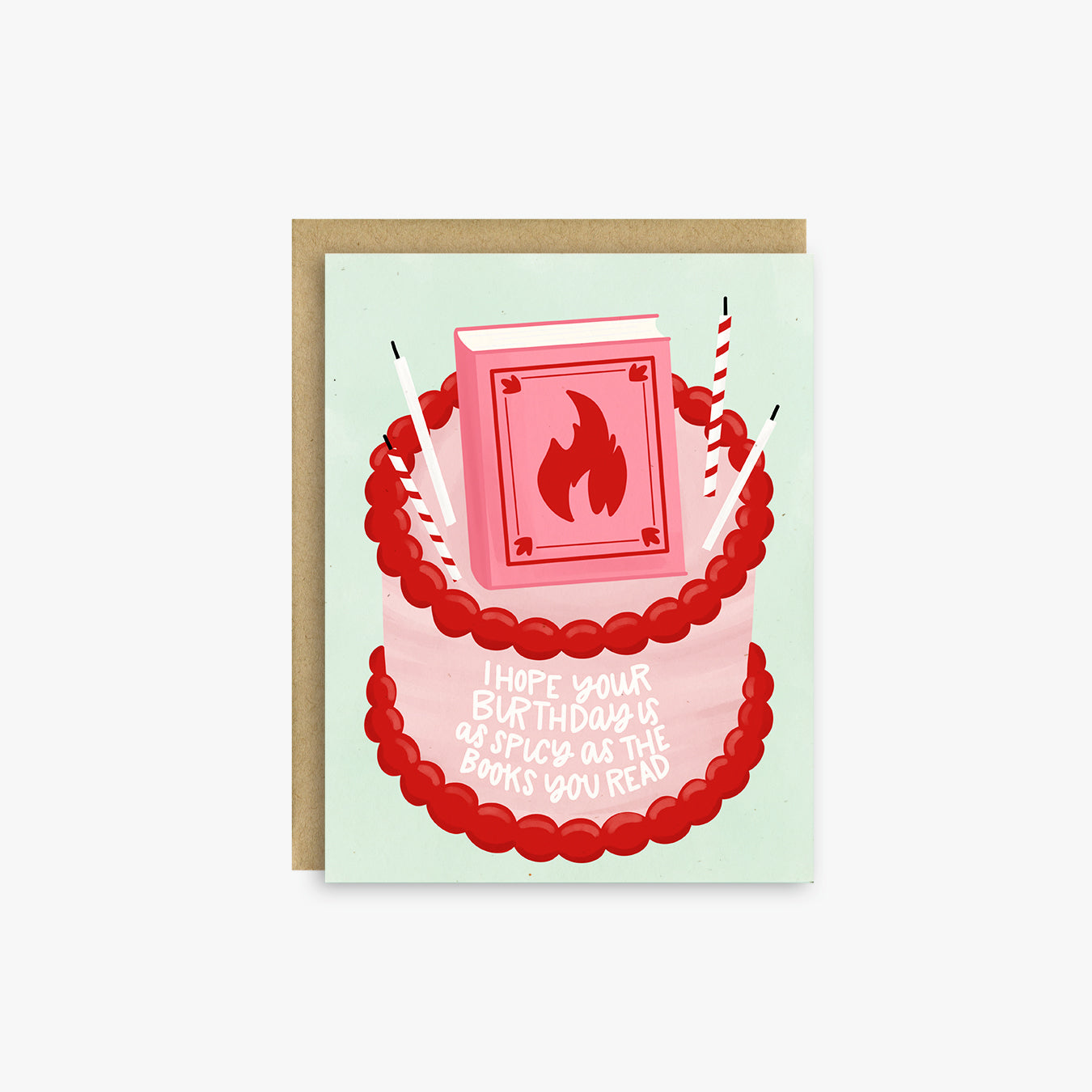 Spicy Bookish Birthday Card