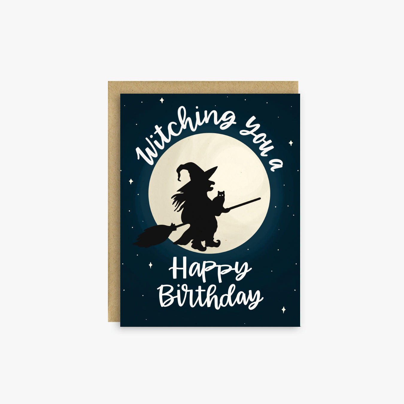 Witching You A Happy Birthday Card, Halloween Birthday Card